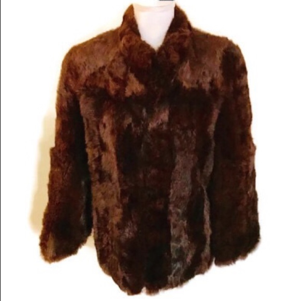 Vintage Mademoiselle Genuine Rabbit Fur Coat Small